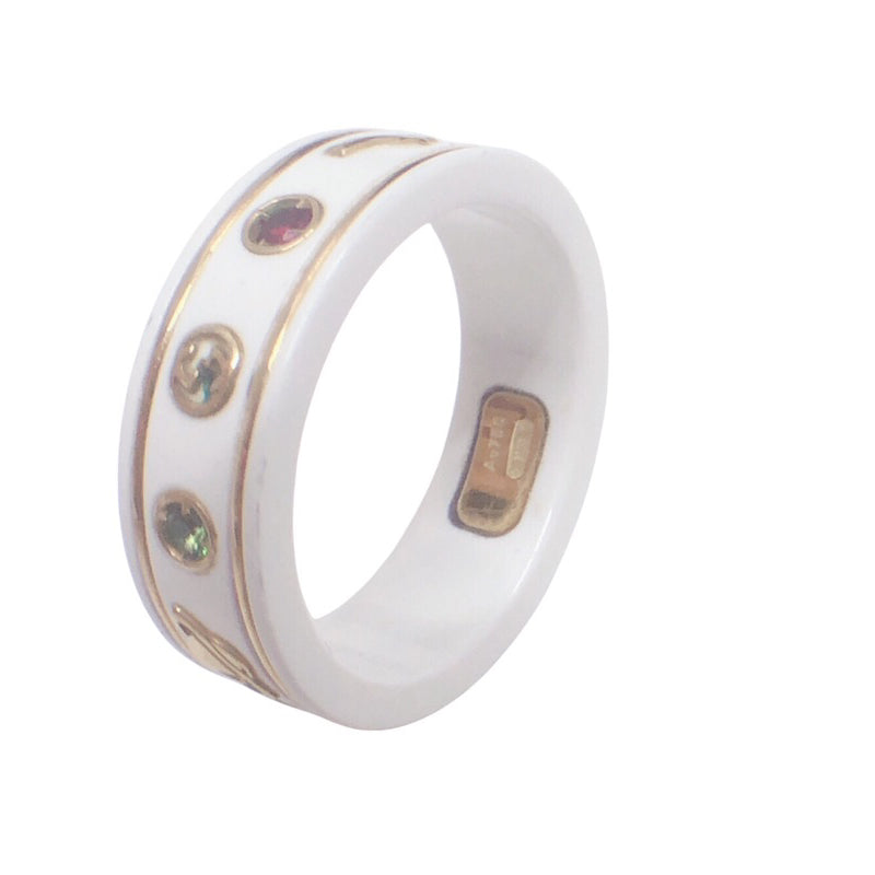 GUCCI ICON系列 18K 鋯石戒指 保證正品
