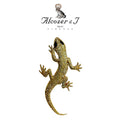 ALCOZER & J 復古 金 滿鑽 超大 別針 胸針 壁虎🦎義大利 佛羅倫斯品牌🇮🇹