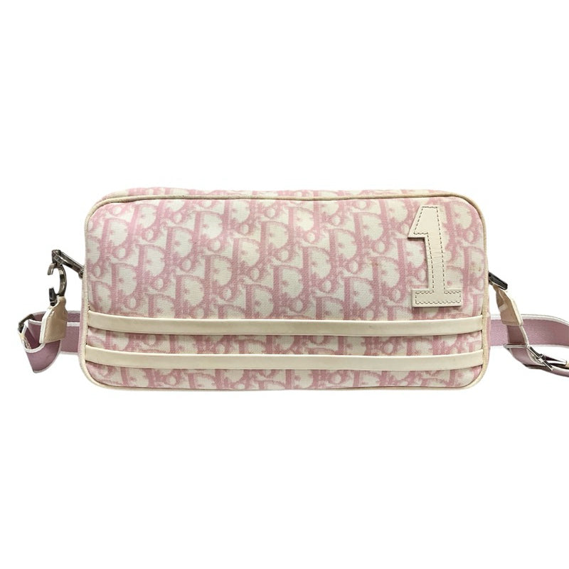 DIOR VINTAGE 滿版老花 粉色 斜背包 保證正品