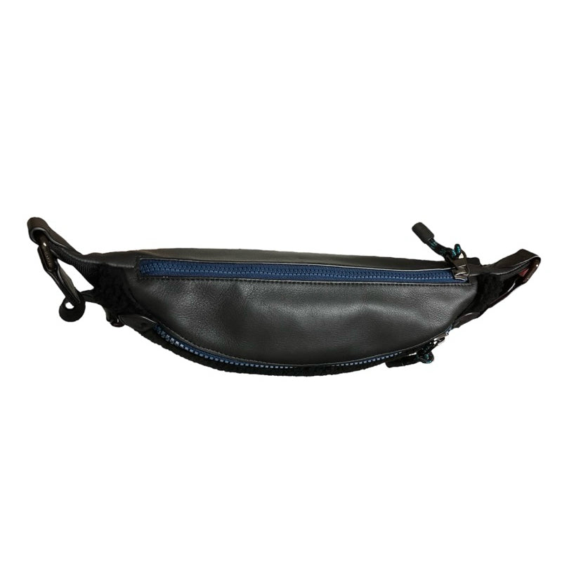 COACH 絨毛 小羊皮 皮牌 腰包 保證正品