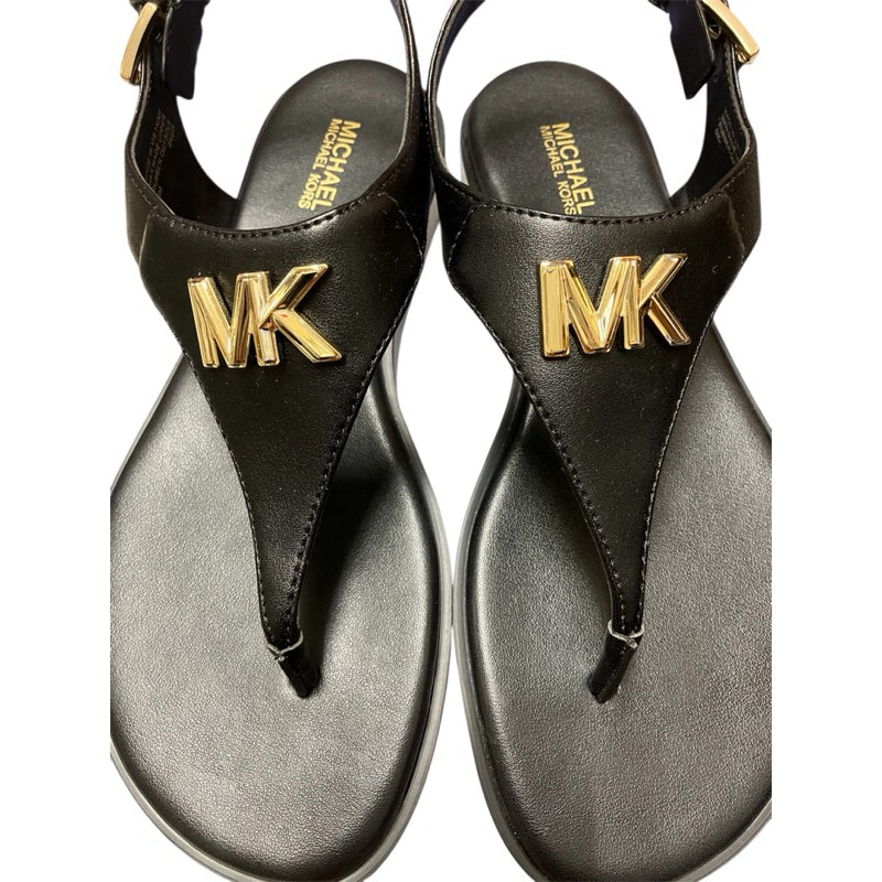 全新品！！！MICHAEL KORS 黑色 大LOGO 夾腳拖鞋 保證正品