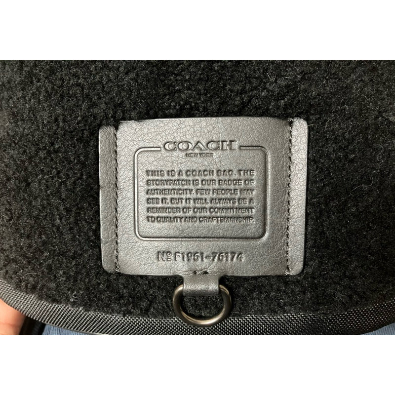 COACH 絨毛 小羊皮 皮牌 腰包 保證正品