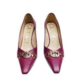 Gucci 古馳 ZUMI 高跟鞋 桃紅色 尖頭 保證正品