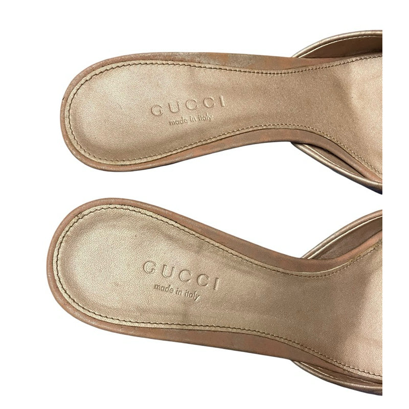 請詳閱商品描述！GUCCI馬銜扣魚口低跟拖鞋 保證正品