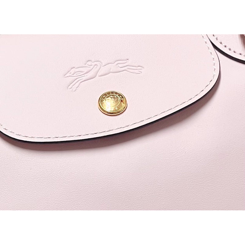 LONCHAMP 淡粉色 全皮 轉運珠 水餃包 保證正品