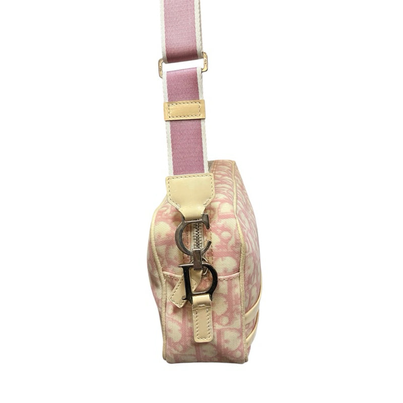 DIOR VINTAGE 滿版老花 粉色 斜背包 保證正品