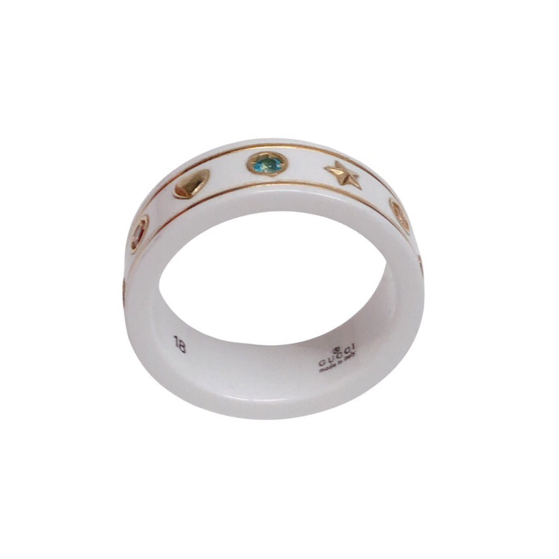 GUCCI ICON系列 18K 鋯石戒指 保證正品
