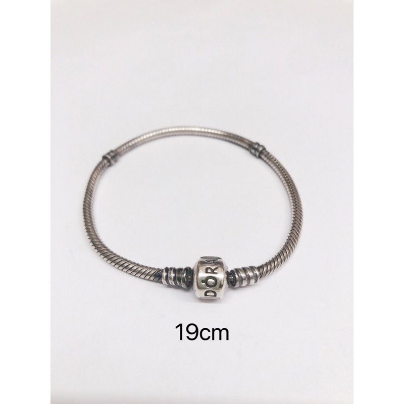 PANDORA 潘朵拉 經典釦頭 純銀 蛇鍊 18、19、21公分 保證正品