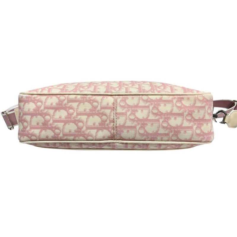 DIOR VINTAGE 滿版老花 粉色 斜背包 保證正品