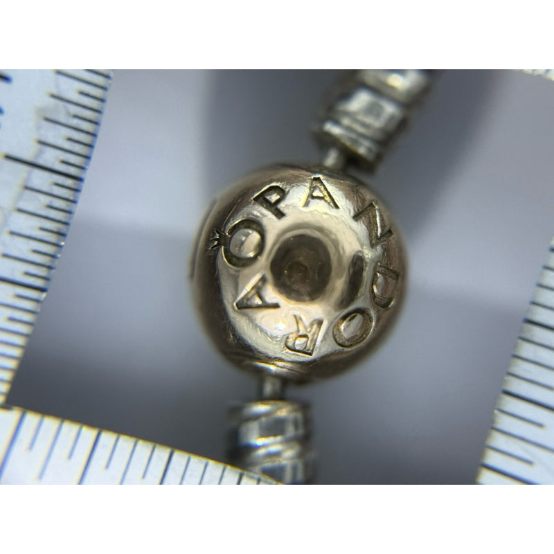 PANDORA 潘朵拉 硬環 玫瑰金圓珠純銀釦頭 保證正品