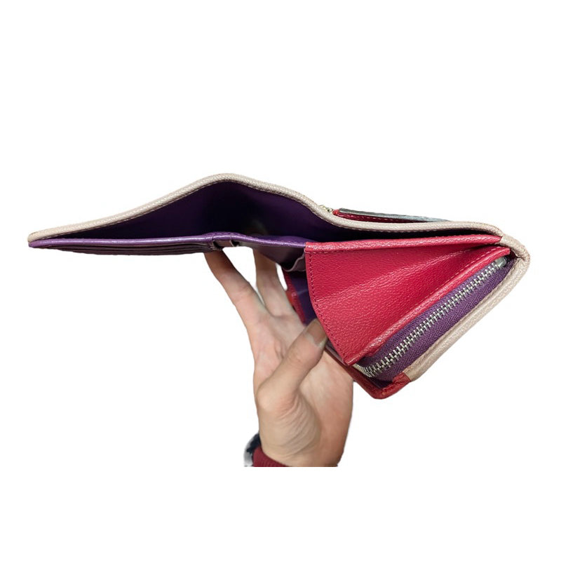 LOEWE 紅色對折扣式中夾 保證正品