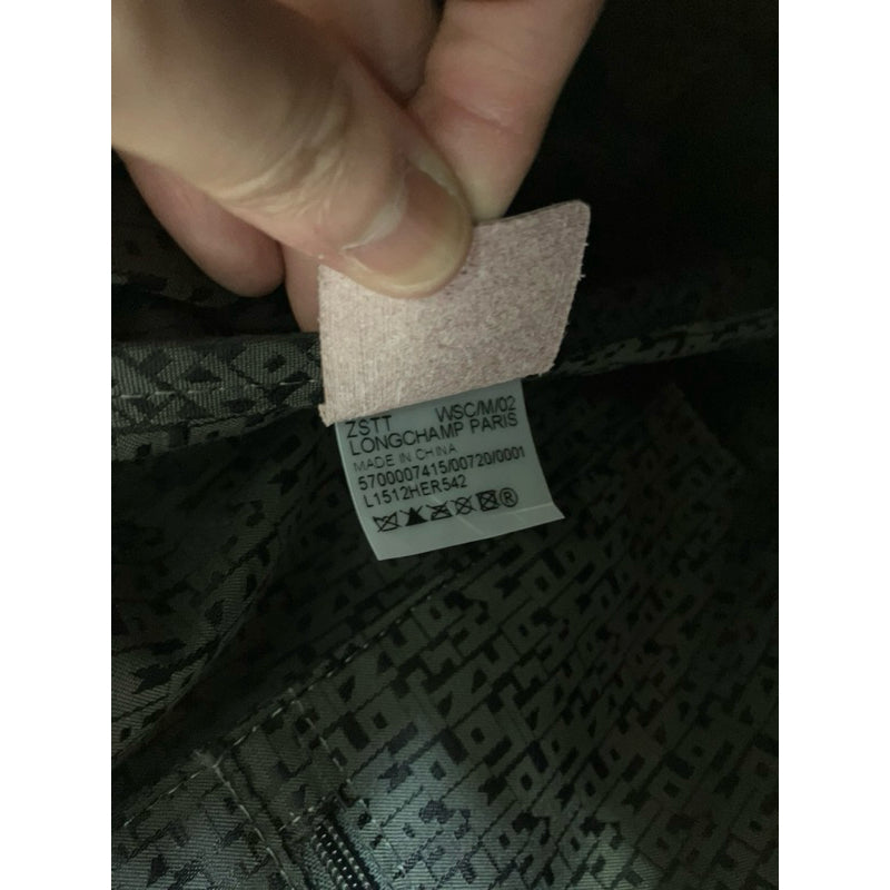 LONCHAMP 淡粉色 全皮 轉運珠 水餃包 保證正品
