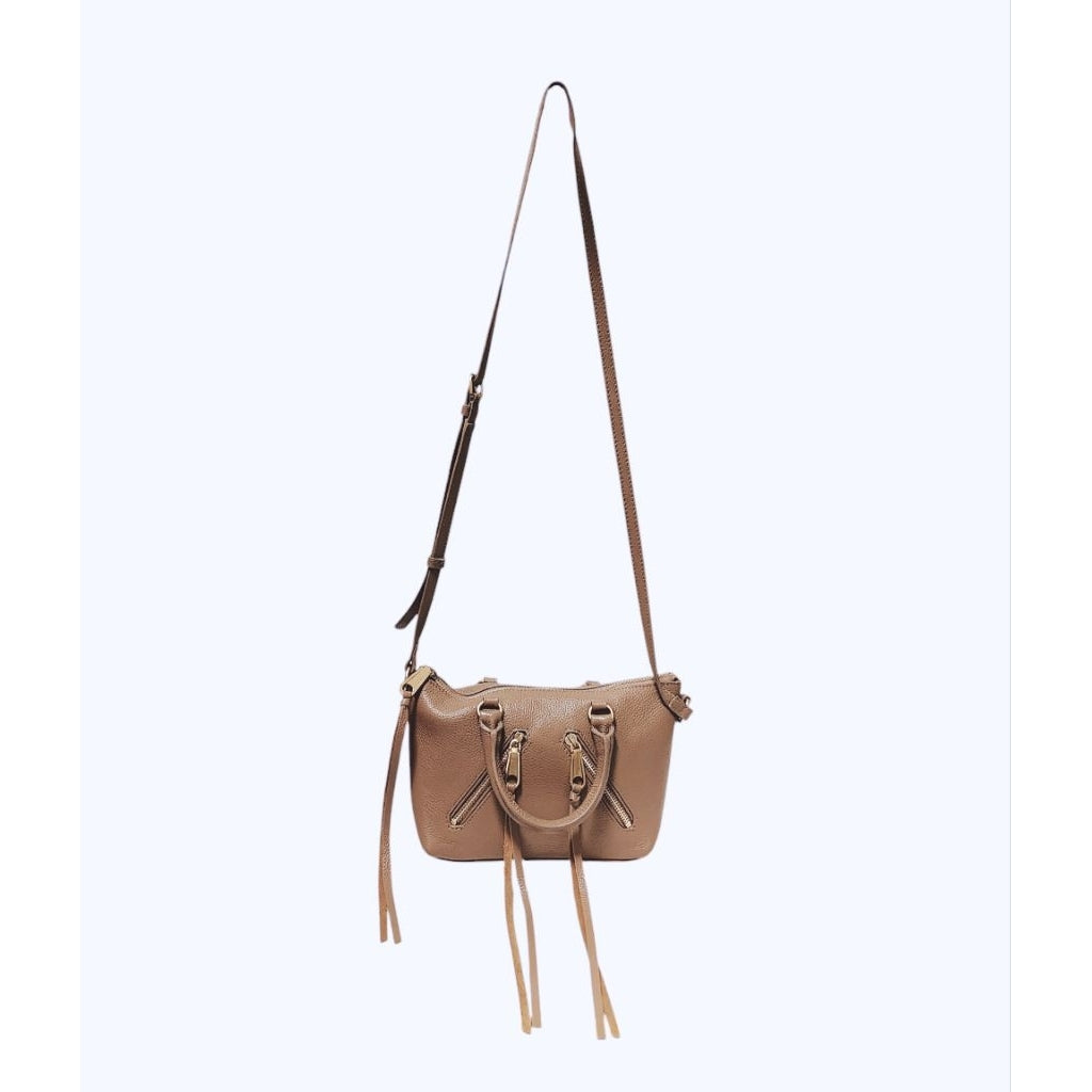 REBECCA MINKOFF Hudson Moto Mini 側背包 斜背包 褐色 可可棕色 保證正品