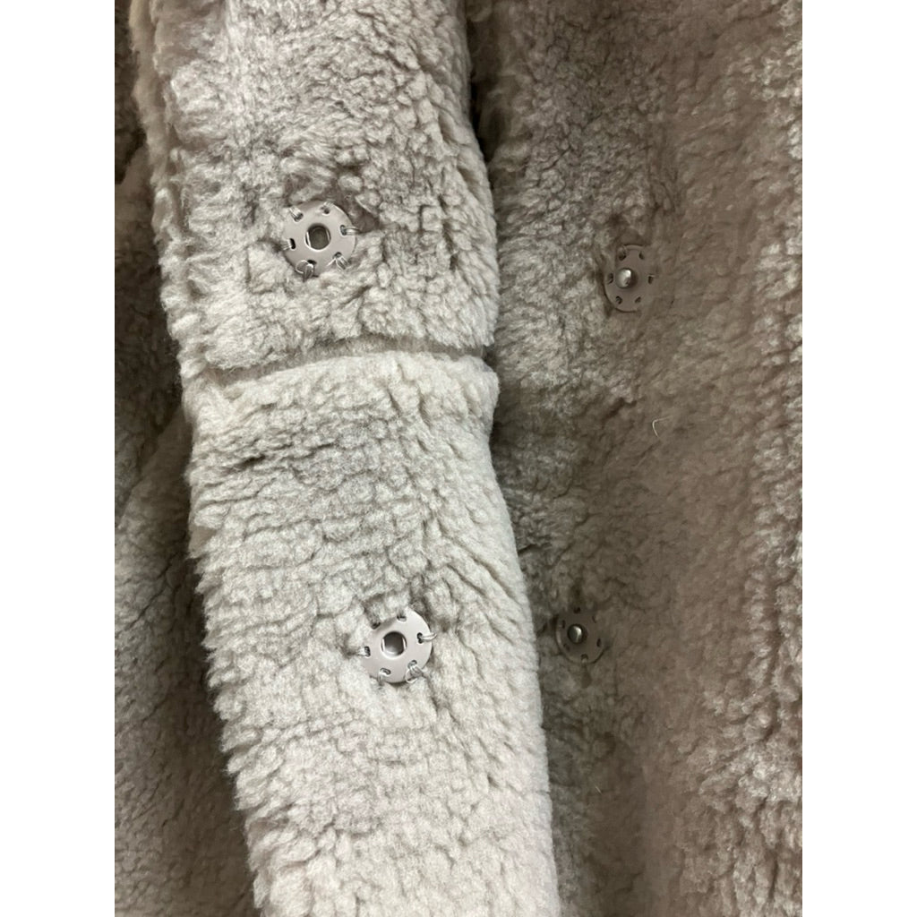 全新品❗️❗️❗️ABERCROMBIE & FITCH 灰色 泰迪熊毛 大衣