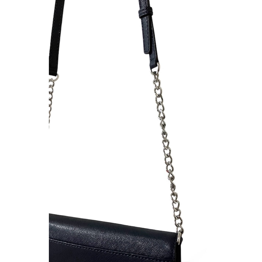 ⚠️請詳閱商品描述MICHAEL KORS 銀字LOGO 深藍色 防刮皮 WOC 鏈條包 保證正品