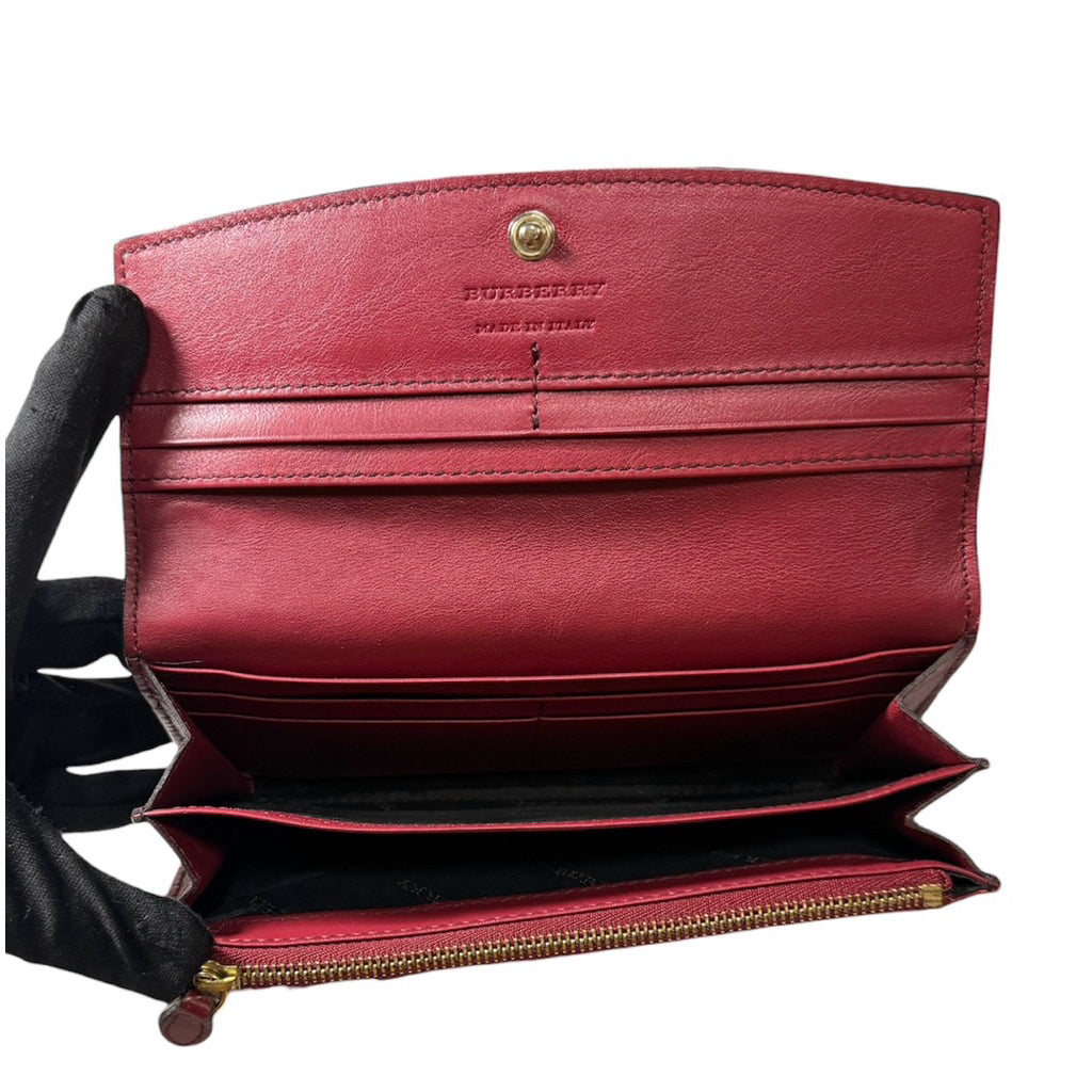 BURBERRY 3975327 格紋真皮長夾 保證正品