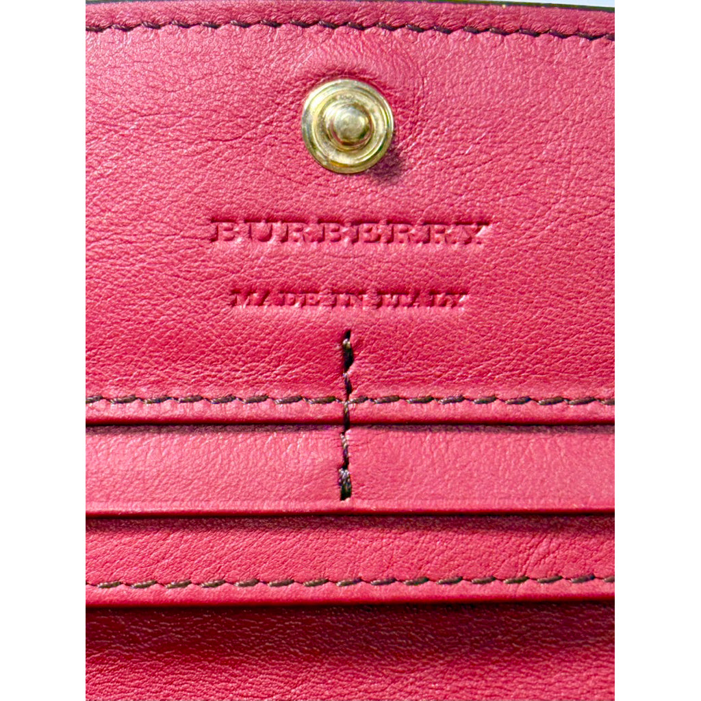 BURBERRY 3975327 格紋真皮長夾 保證正品