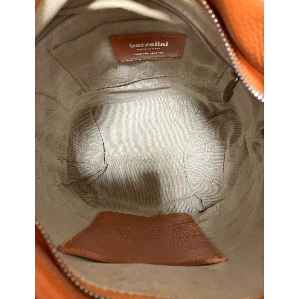 ⚠️請詳閱商品描述❗️BORSALINI 橘色 真皮 肩背包