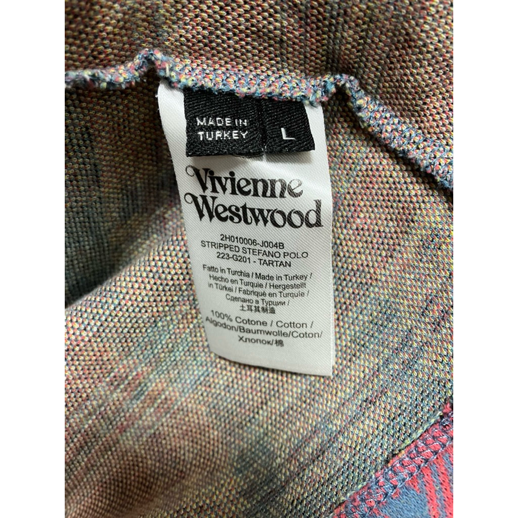 VIVIENNE WESTWOOD 西太后 格紋 短袖針織衫 保證正品
