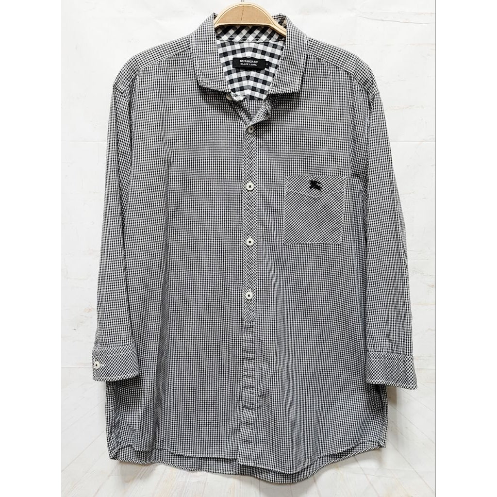 BURBERRY 博伯利 BLACK LABLE 襯衫 黑白 條紋 保證正品