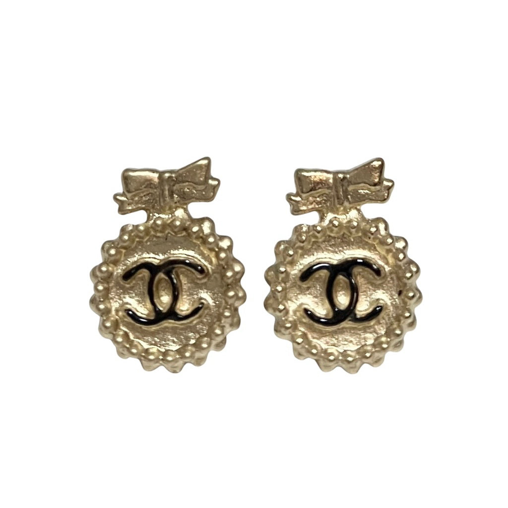 CHANEL 雙C 金屬 A14 耳環 保證正品
