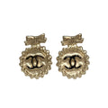 CHANEL 雙C 金屬 A14 耳環 保證正品