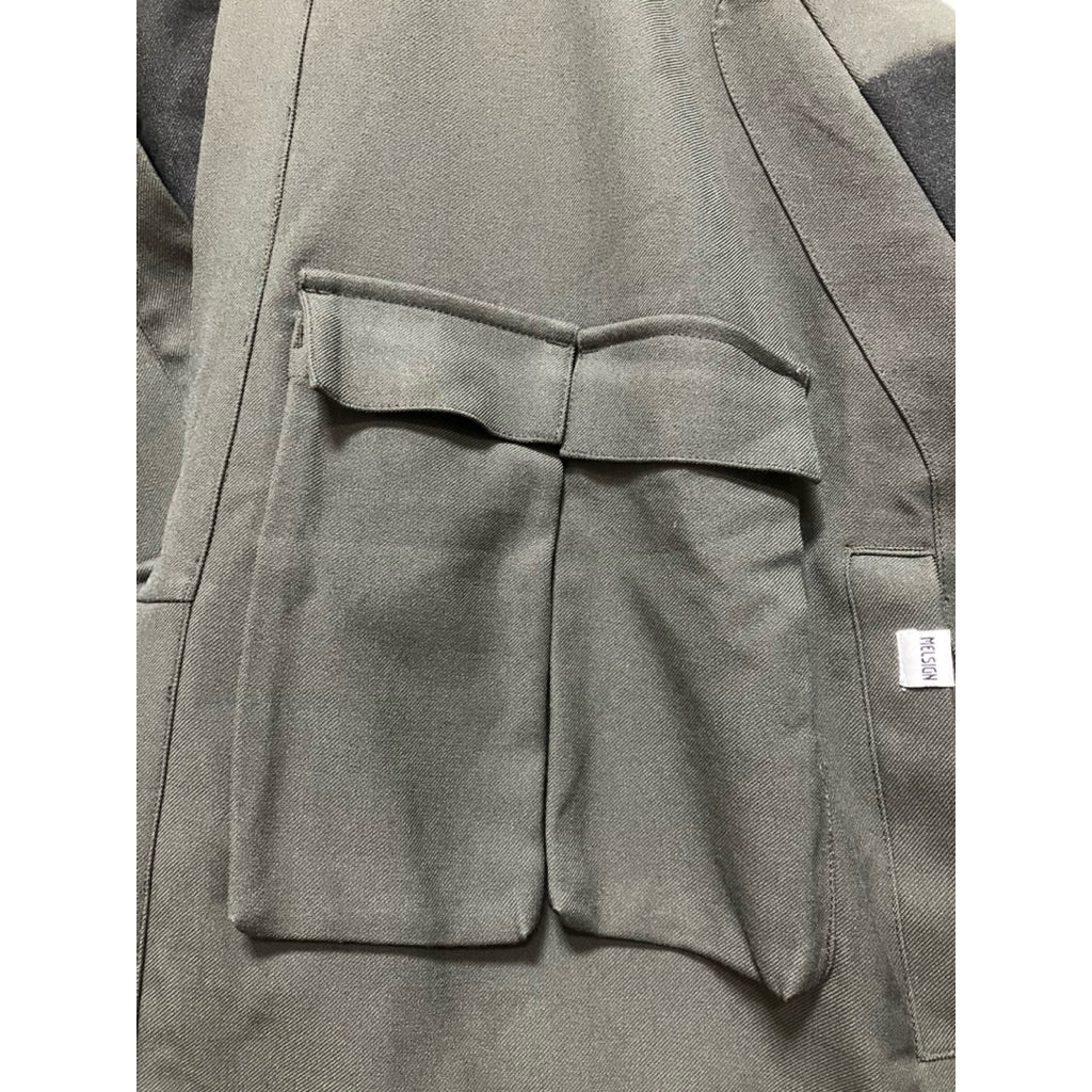 MELSIGN 軍綠色 雙口袋 扣式 外套