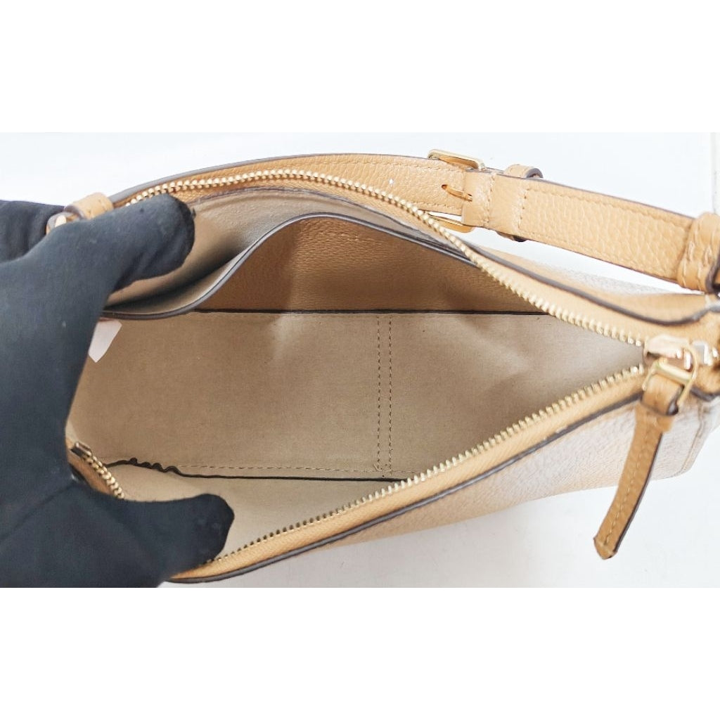 TORY BURCH THEA 半月包 土黃色 駝色 手提包 小包 保證正品