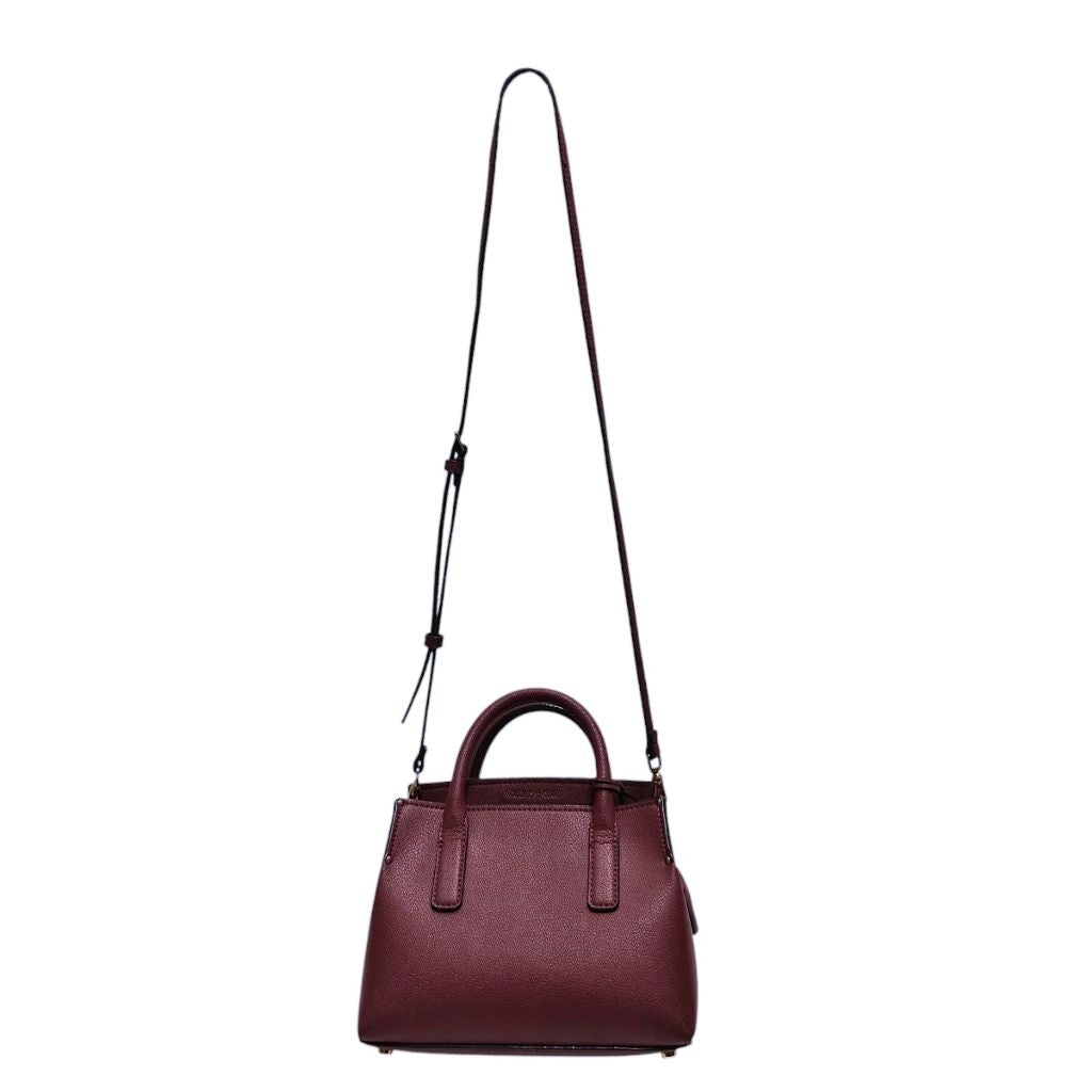 CHARLES & KEITH 斜背包 肩背包 小包 暗酒紅色 保證正品