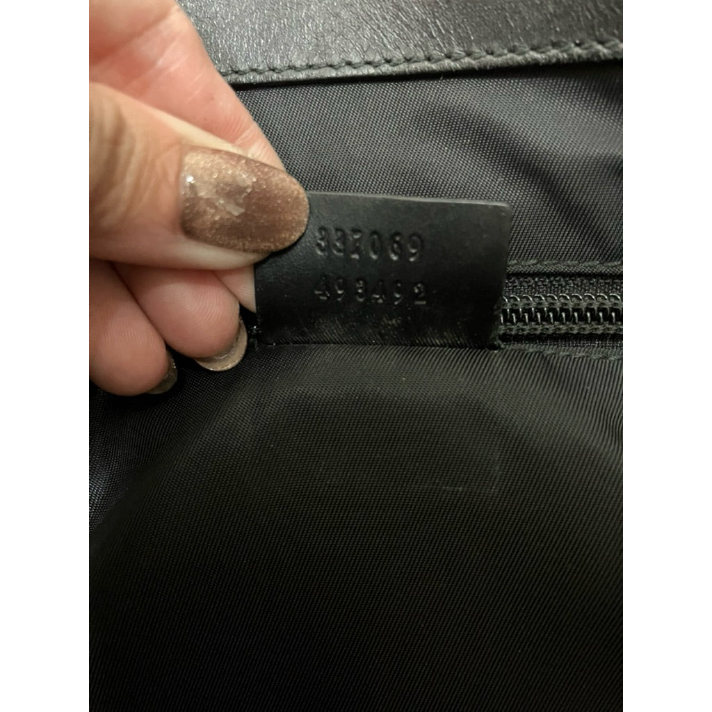 ⚠️請詳閱商品描述❗️GUCCI 黑色 帆布 紅綠織帶 托特包 保證正品