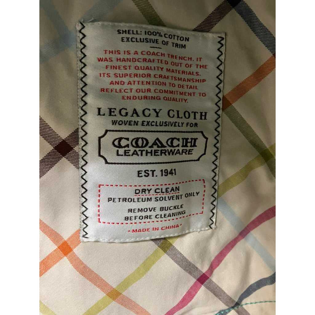 全新閑置品❗️❗️❗️COACH 湖水綠 風衣外套 保證正品