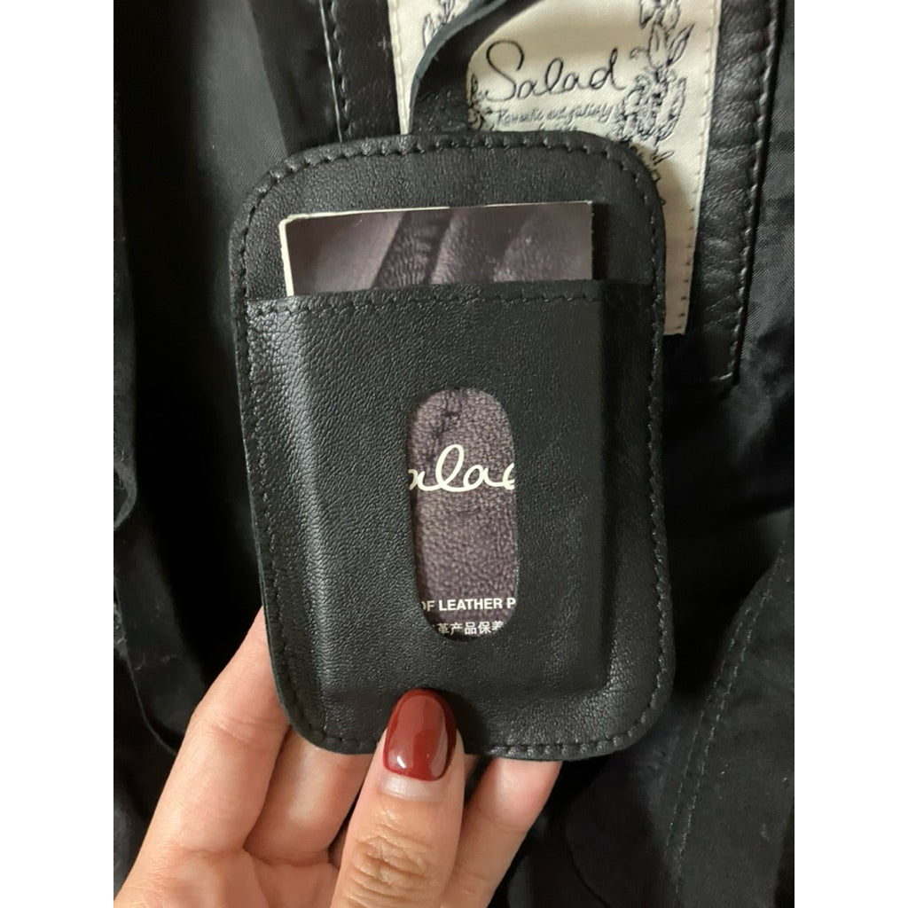 全新品❗️❗️❗️SALAD 黑色 真皮 皮衣