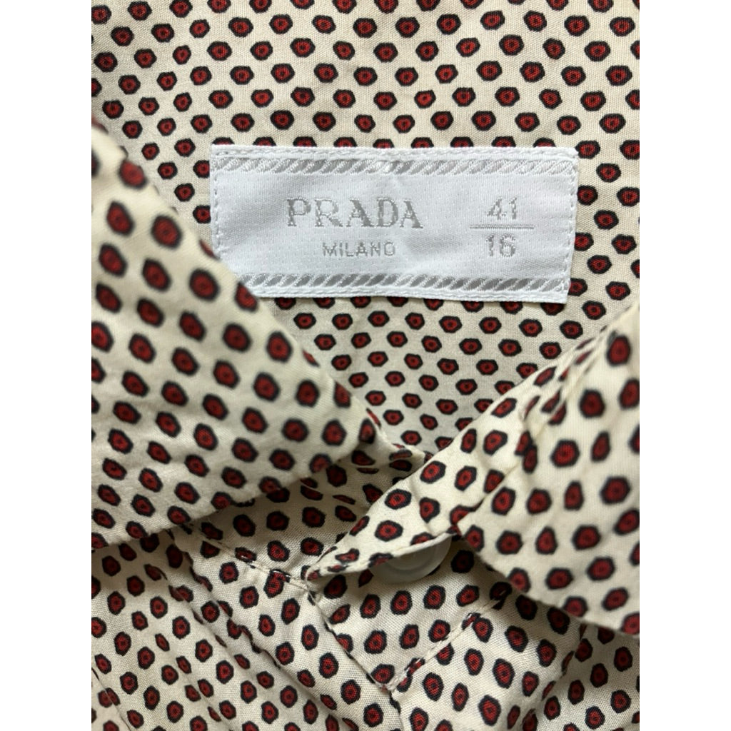 PRADA 點點印花襯衫 保證正品