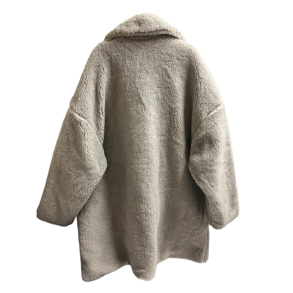 全新品❗️❗️❗️ABERCROMBIE & FITCH 灰色 泰迪熊毛 大衣