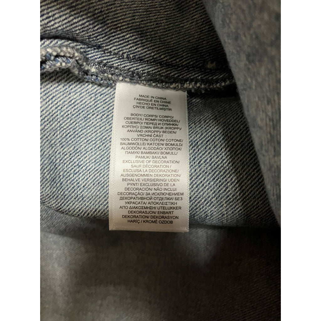 POLO RALPH LAUREN 花朵 刺繡 刷破 牛仔外套