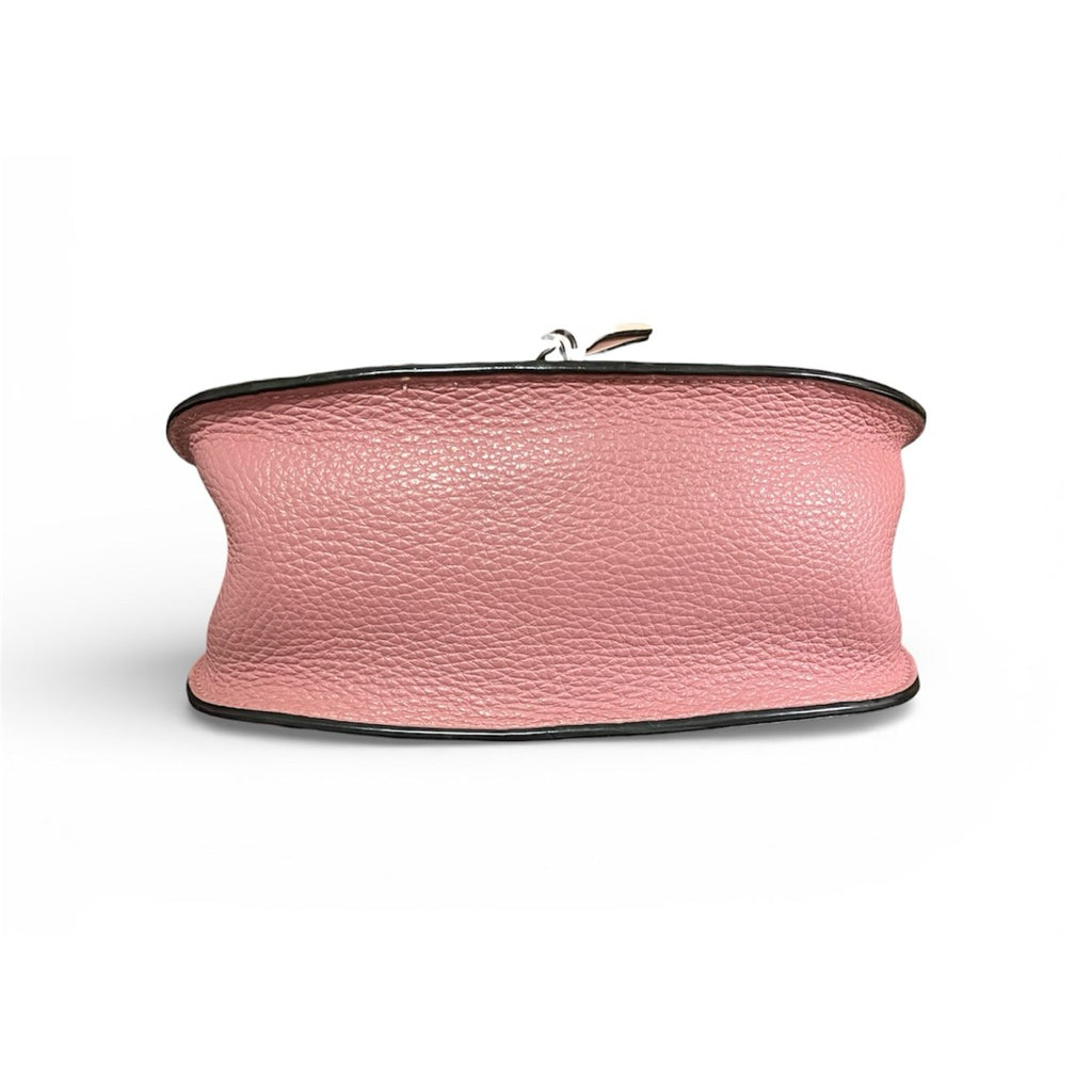 COACH 藍粉 經典老花 拼接 斜背包 保證正品