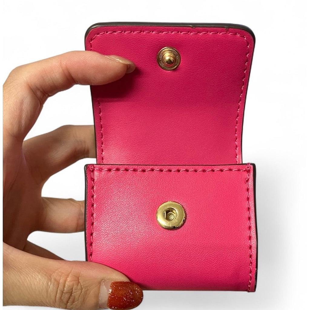 全新品！！！MICHAEL KORS 桃紅色 耳機包 零錢包 保證正品
