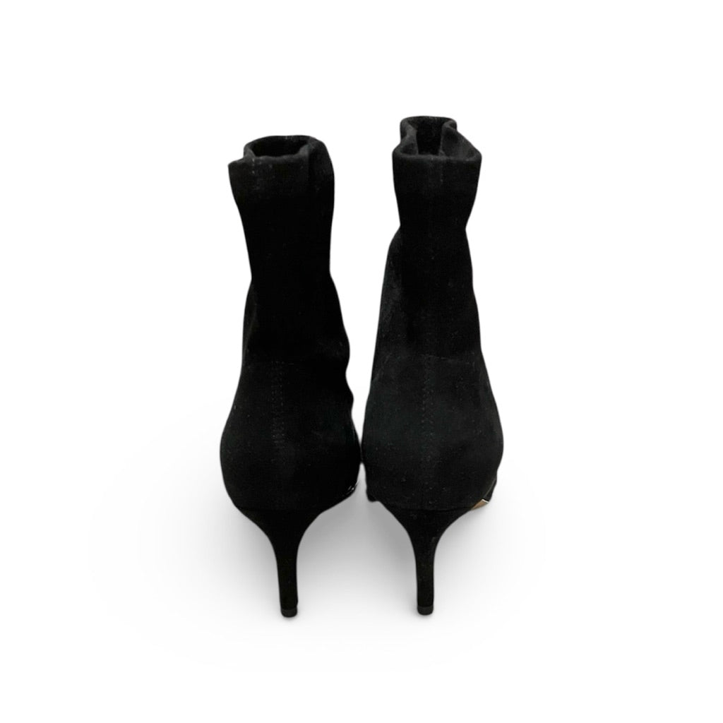 CHRISTIAN DIOR 黑色 麂皮 高跟 短靴 保證正品