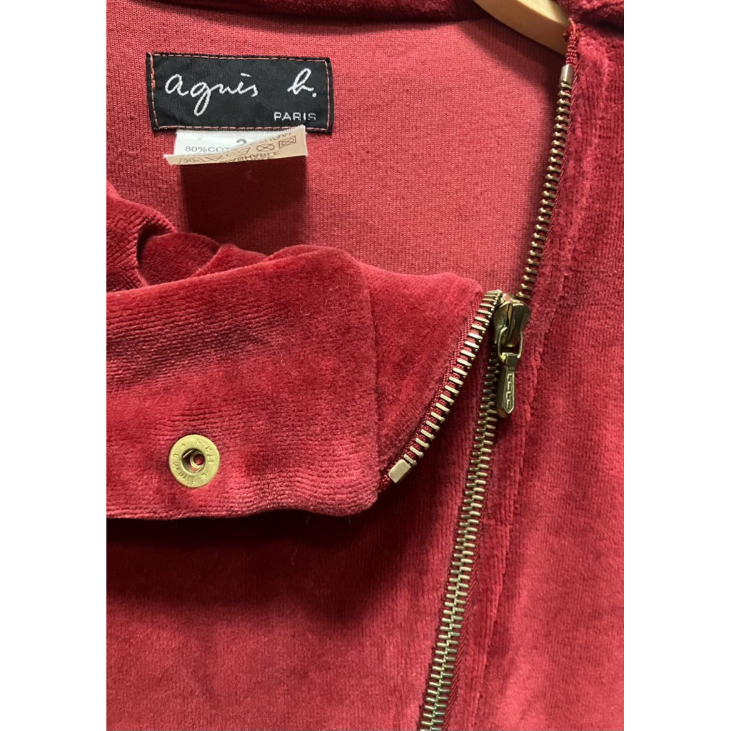 AGNES.B 紅色 絨布 外套