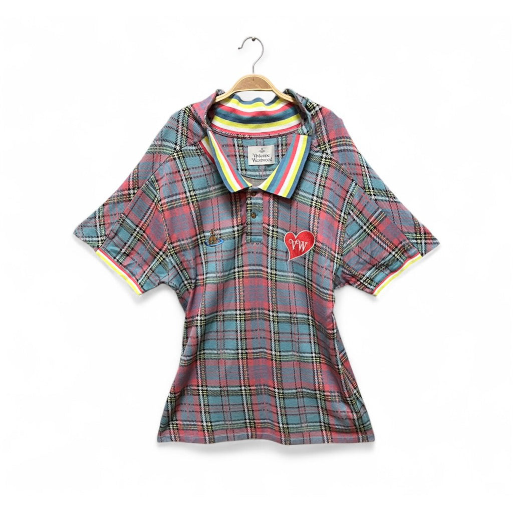 VIVIENNE WESTWOOD 西太后 格紋 短袖針織衫 保證正品