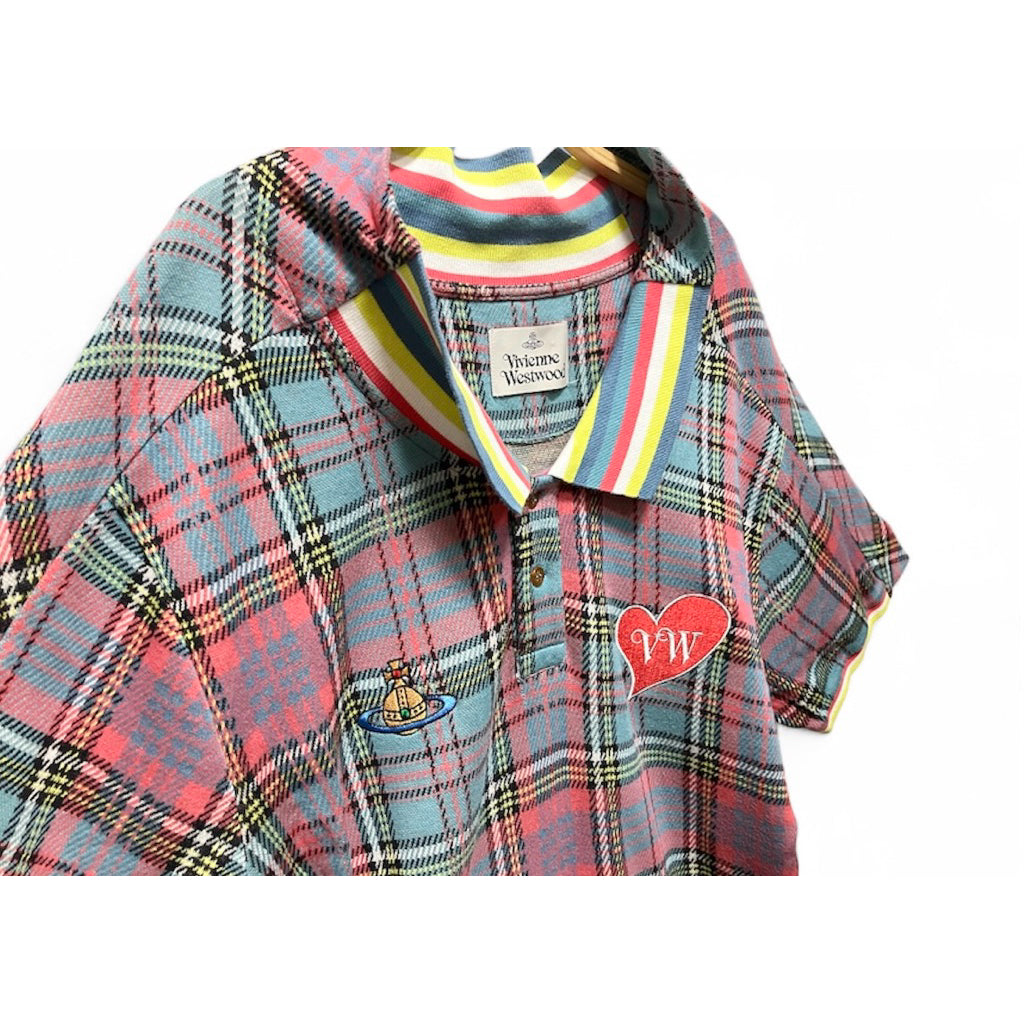 VIVIENNE WESTWOOD 西太后 格紋 短袖針織衫 保證正品