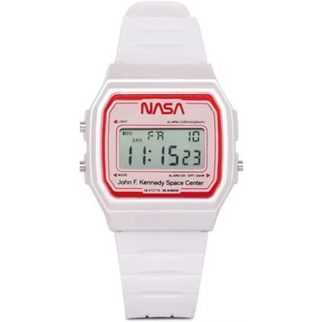 NASA x CASIO 卡西歐 復古 電子錶 紅白配色 全新品