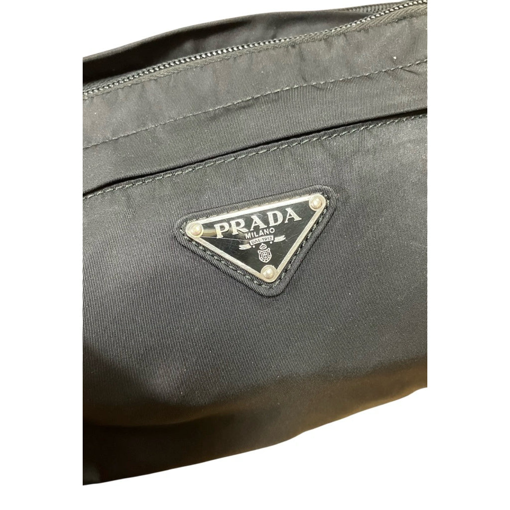 PRADA 黑色 尼龍 腰包 保證正品