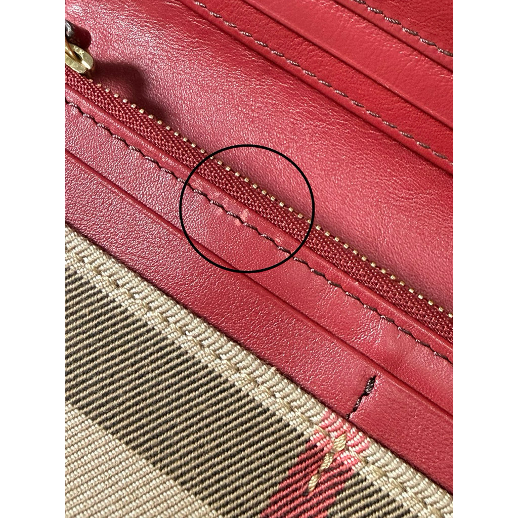 BURBERRY 3975327 格紋真皮長夾 保證正品