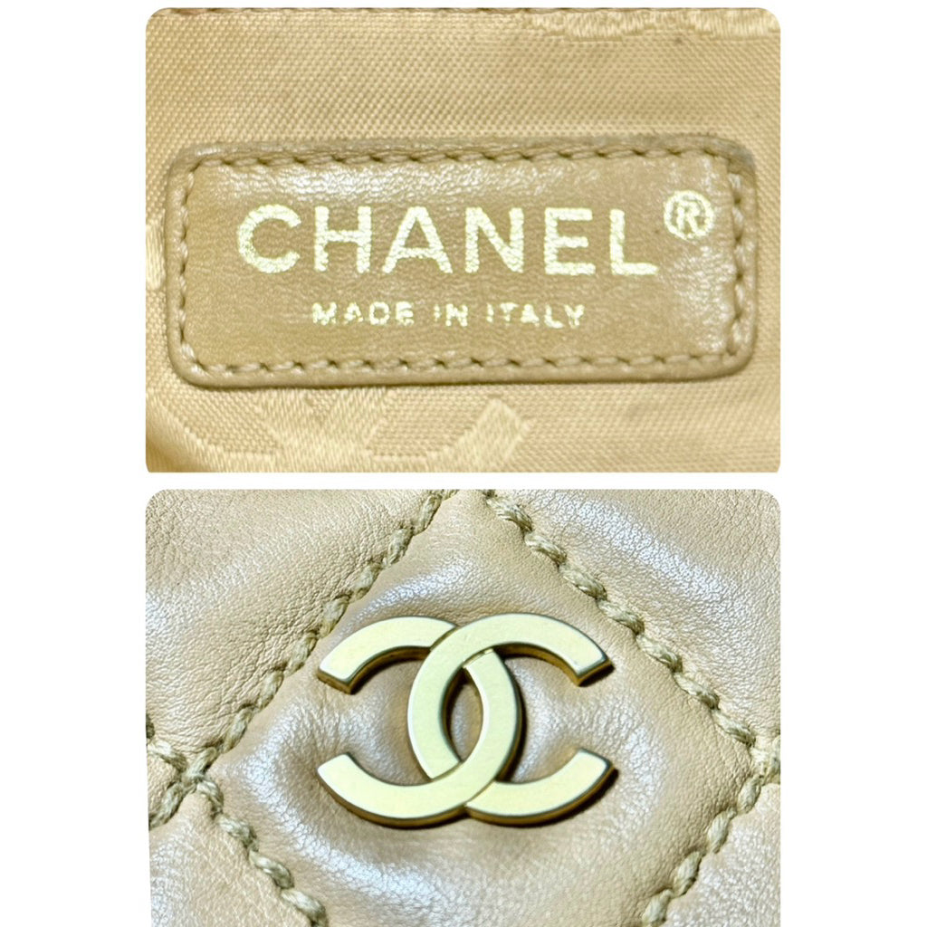 CHANEL 香奈兒 老香 有雷標 卡其色 小保齡球包 保證正品