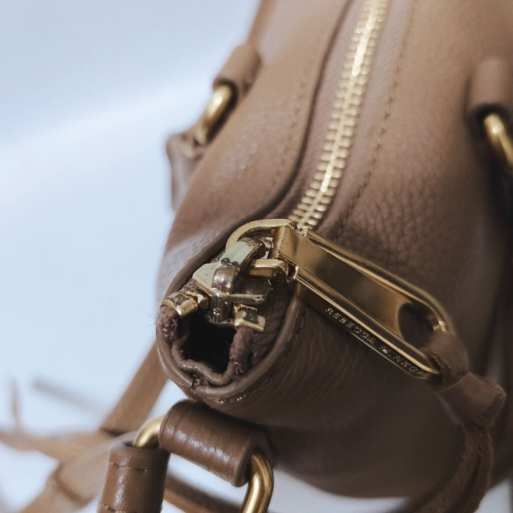 REBECCA MINKOFF Hudson Moto Mini 側背包 斜背包 褐色 可可棕色 保證正品