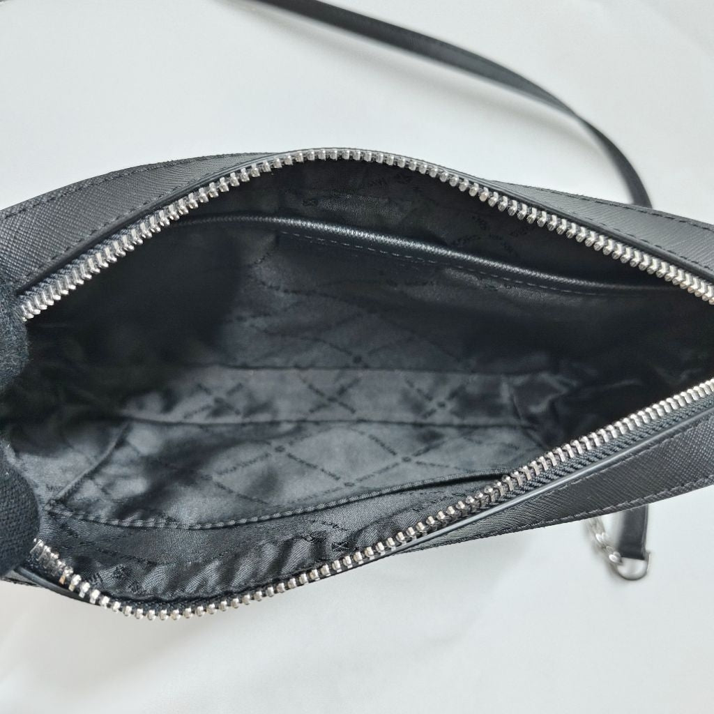 Michael Kors MK 35F0SW8C9B 肩背包 斜背包 黑白 鏈條 方包 保證正品