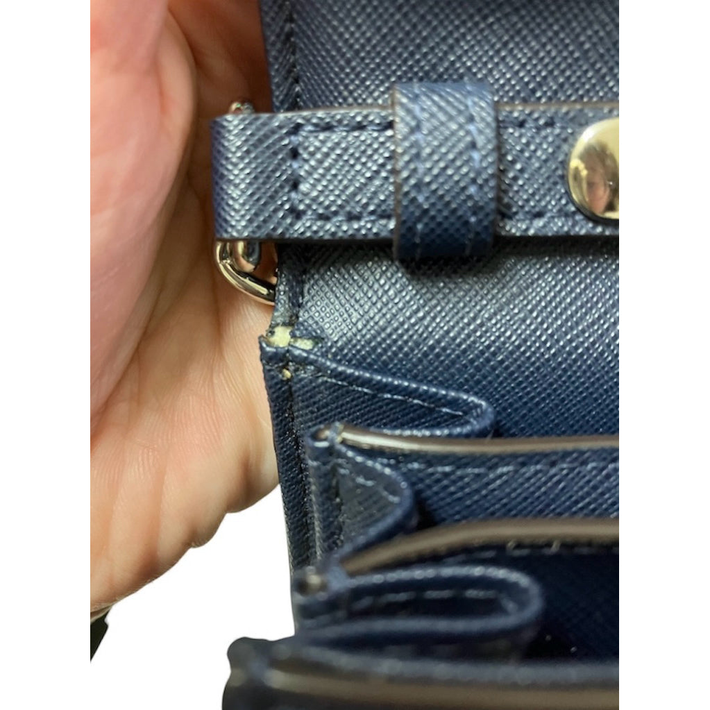 ⚠️請詳閱商品描述MICHAEL KORS 銀字LOGO 深藍色 防刮皮 WOC 鏈條包 保證正品