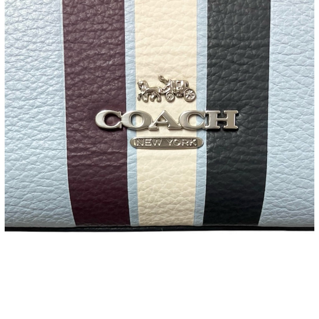 COACH 藍白跳色 真皮 粗背帶 相機包 保證正品