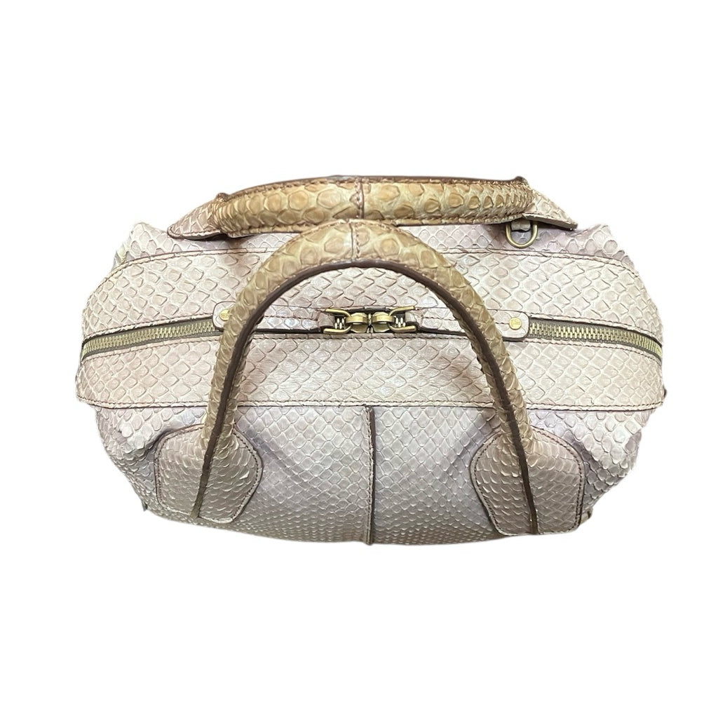 TOD’S 紫藕色 蟒蛇皮 真皮 輕量 手提包 斜背包 保證正品